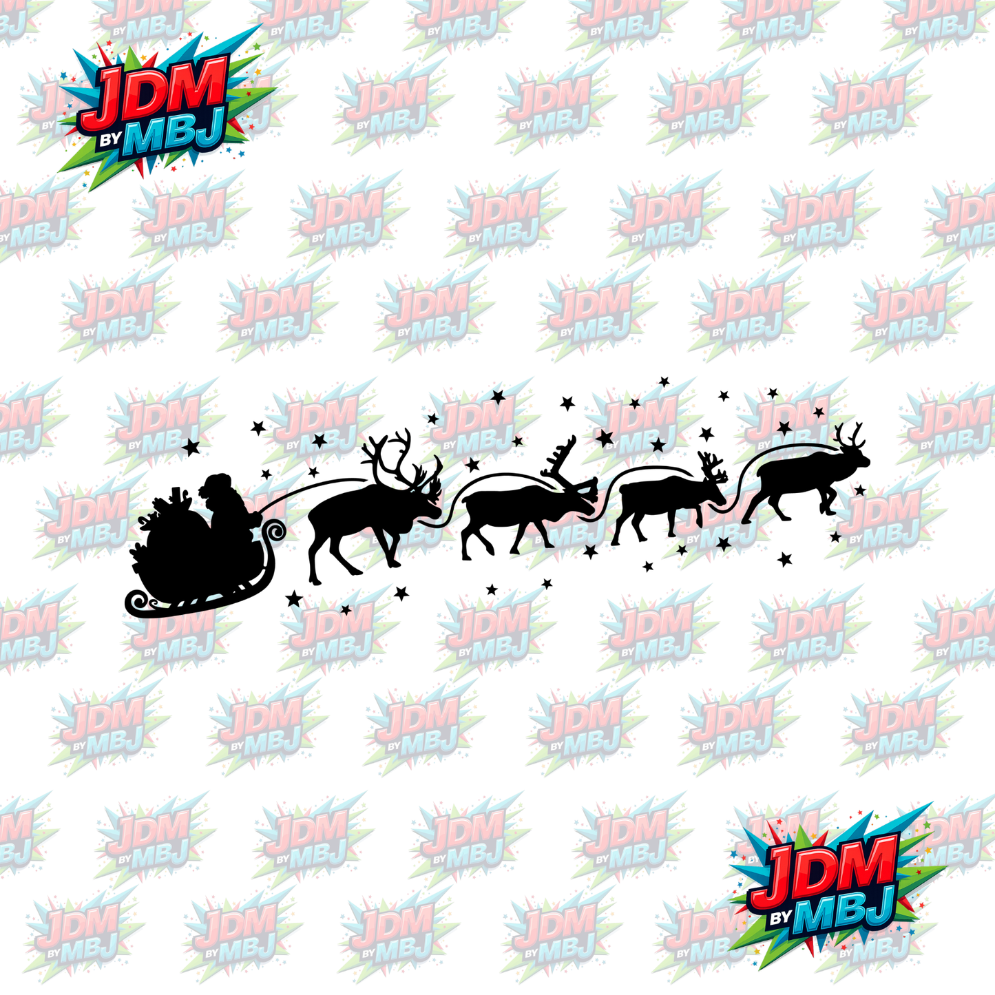 Iron On - Reindeer Christmas Skive DTF 30cm