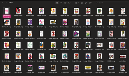 Folder 1 (418 DTF's) Digital File (DTF's)