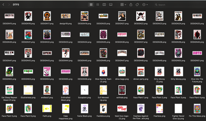 Folder 1 (418 DTF's) Digital File (DTF's)