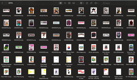 Folder 1 (418 DTF's) Digital File (DTF's)