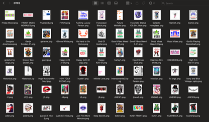 Folder 1 (418 DTF's) Digital File (DTF's)