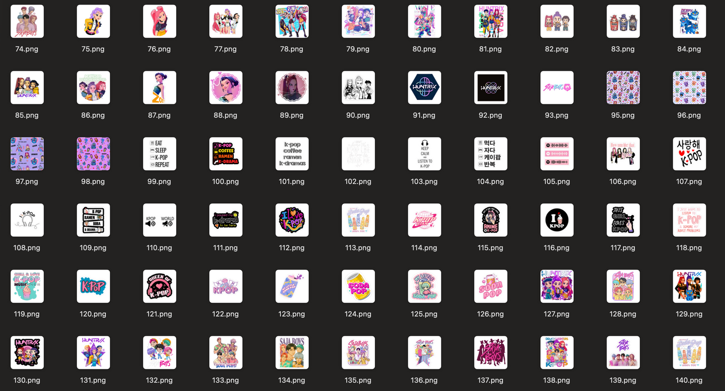 K POP Digital Download Bulk