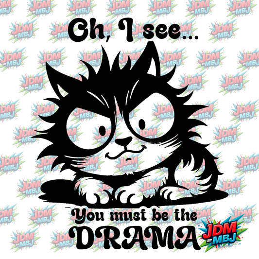 "Oh, I see... You Must Be the DRAMA" Iron On - DTF 20cm