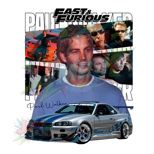 Paul Walker - Iron On - DTF 20cm