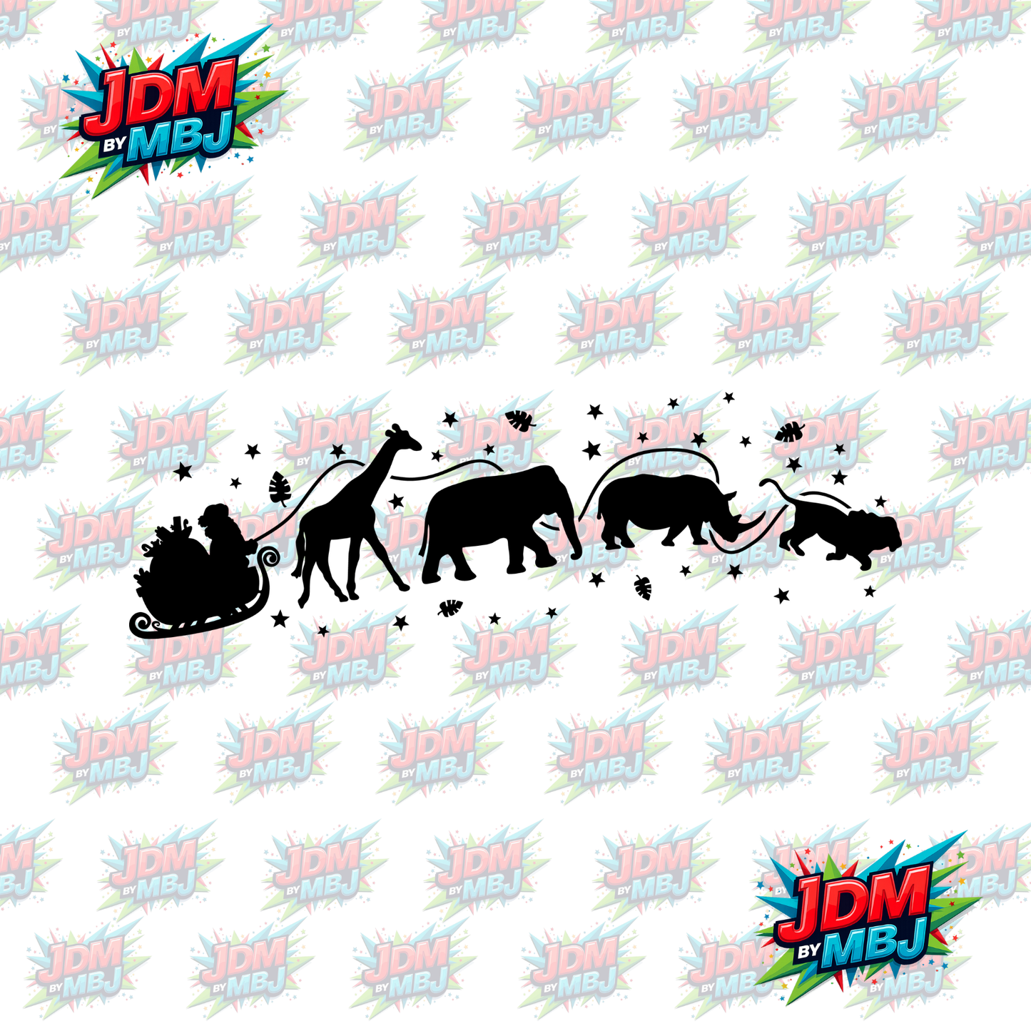 Iron On - Zoo Christmas Skive DTF 30cm