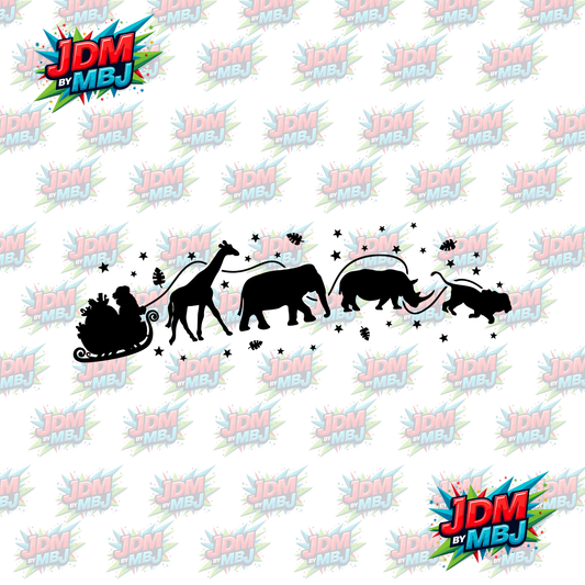 Iron On - Zoo Christmas Skive DTF 30cm