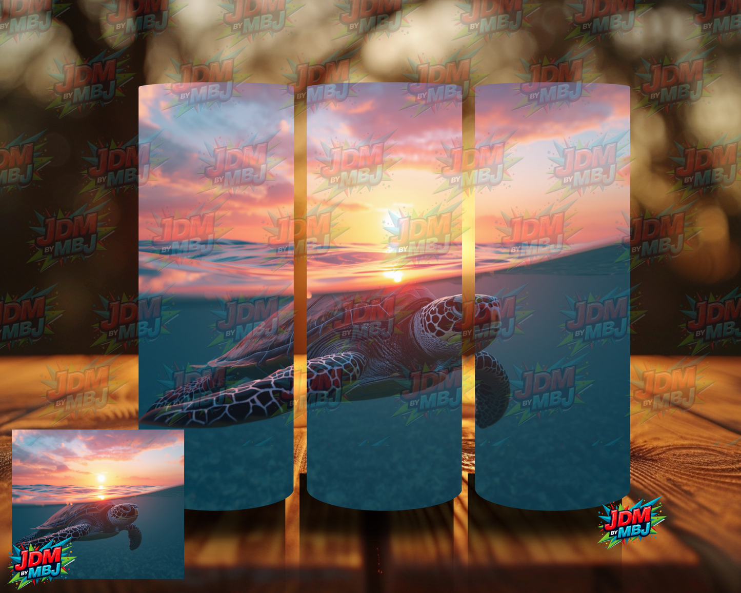 Inspired by Sea Turtle with Sunset Sublimation Prints