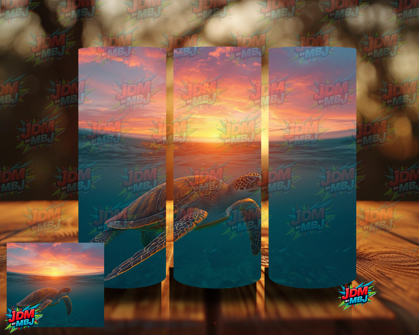 Inspired by Sea Turtle with Sunset Sublimation Prints