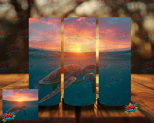 Inspired by Sea Turtle with Sunset Sublimation Prints