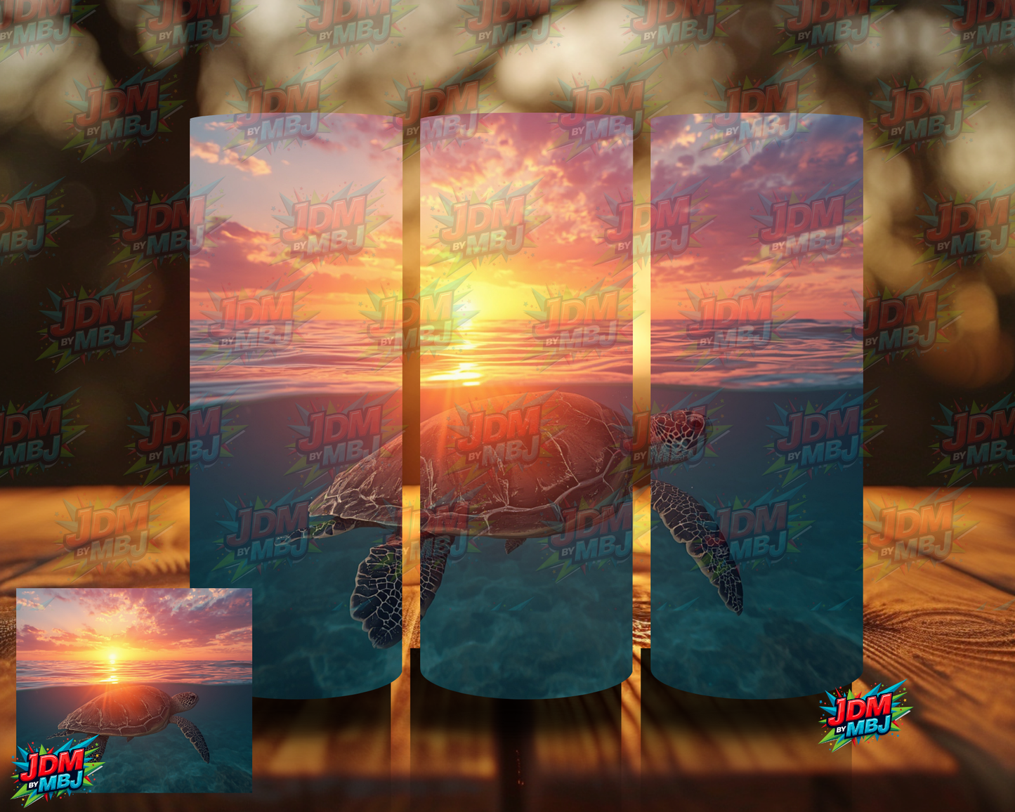 Inspired by Sea Turtle with Sunset Sublimation Prints